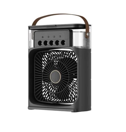 Mini Ventilador Umidificador de Mesa USB Led Água e Gelo