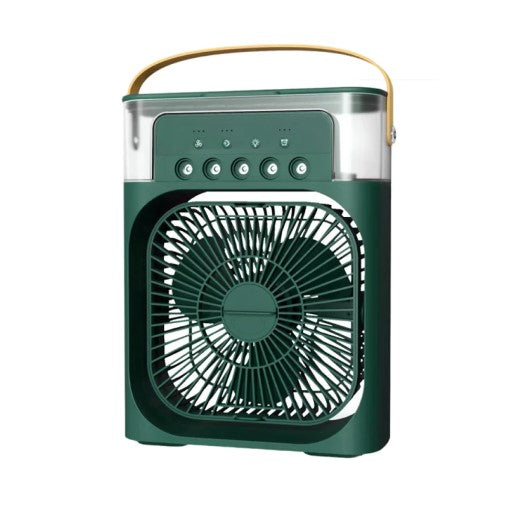 Mini Ventilador Umidificador de Mesa USB Led Água e Gelo