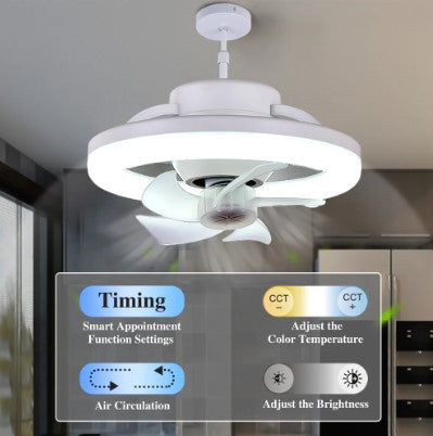 Ventilador de Teto Com Luz de Led 360º Rotação 3 Velocidades + Envio Imediato