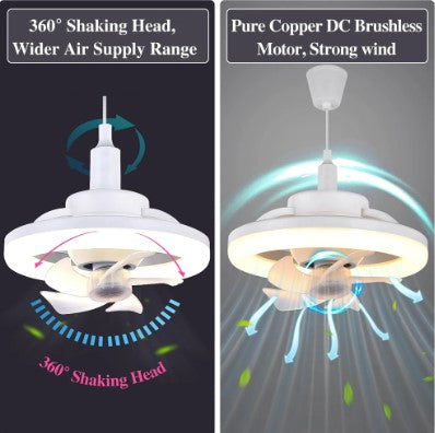 Ventilador de Teto Com Luz de Led 360º Rotação 3 Velocidades + Envio Imediato