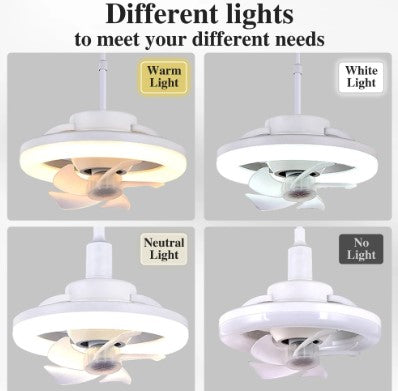 Ventilador de Teto Com Luz de Led 360º Rotação 3 Velocidades + Envio Imediato