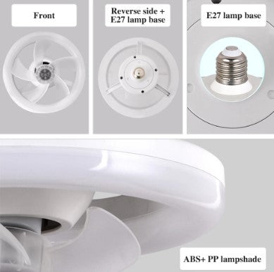 Ventilador de Teto Com Luz de Led 360º Rotação 3 Velocidades + Envio Imediato