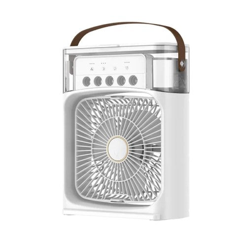 Mini Ventilador Umidificador de Mesa USB Led Água e Gelo