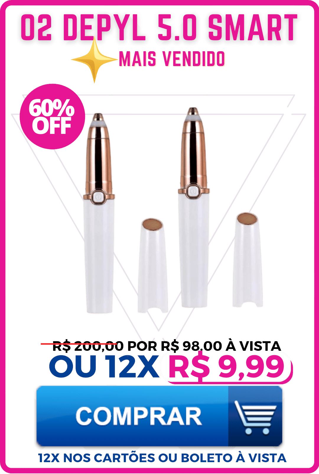 Depyl 5.0 - Buço e sobrancelha depilados sem dores e irritações.