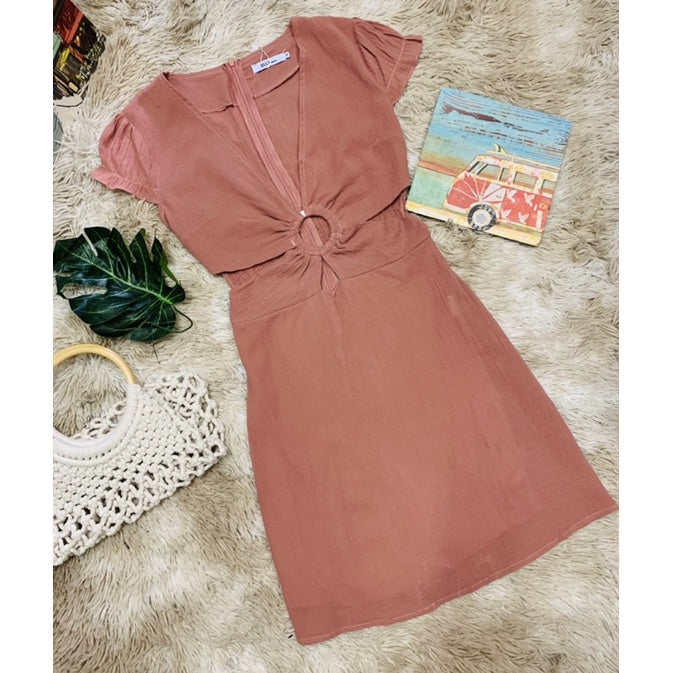 Vestido de Verão Curto sem Manga Tecido Liso + Frete Grátis + Envio Imediato + Brinde