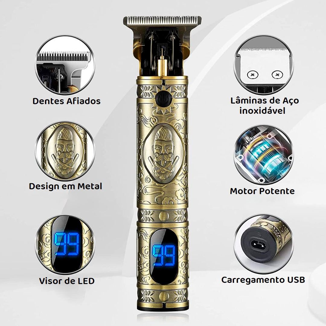 Máquina de Barbear e Cortar Cabelo Profissional HairPro Recarregável + Frete Grátis + Envio Imediato + Brinde.