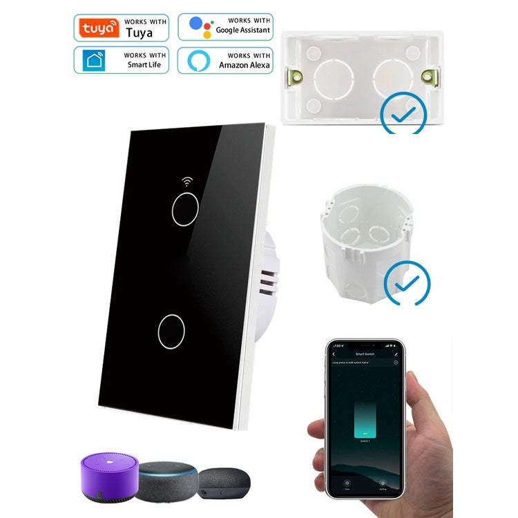 Interruptor Wi-Fi Inteligente de Toque 433Mhz Remoto Luz de Voz Controle Alexa + Frete Grátis + Envio Imediato + Brinde