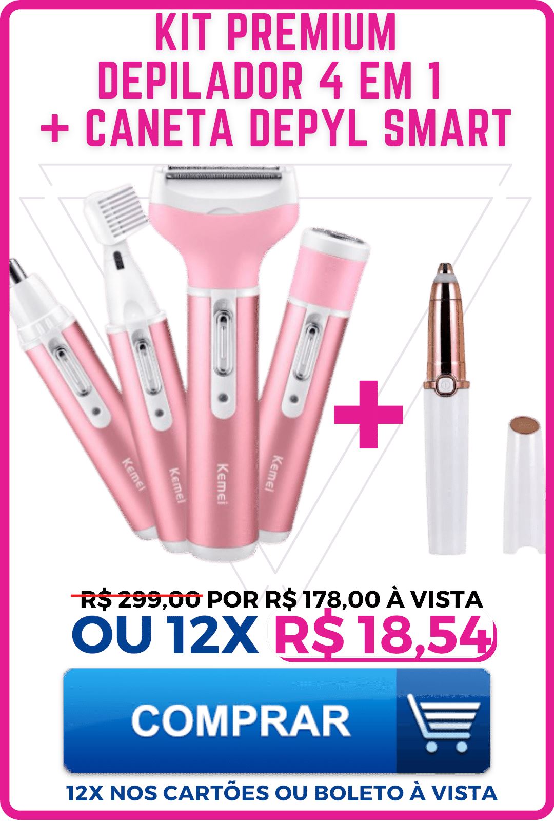 Depyl 5.0 - Buço e sobrancelha depilados sem dores e irritações.
