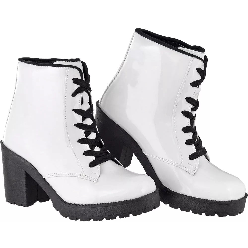 Bota Coturno Feminino Sola Tratorada + Frete Grátis + Envio Imediato + Brinde