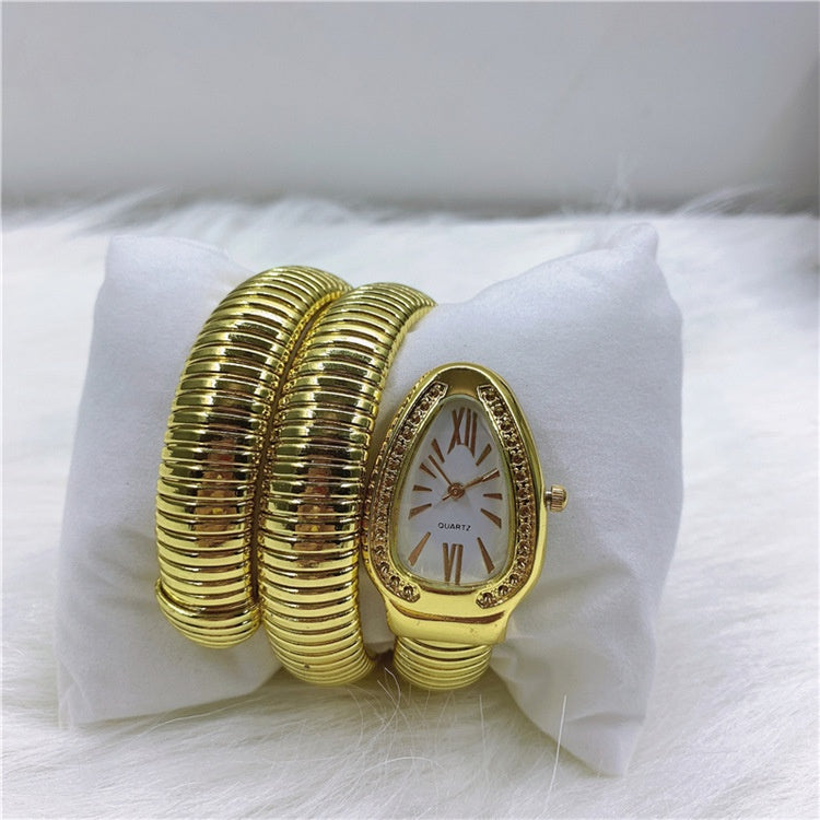 Relógio de Pulso Feminino Bvlgari Cobra Dourado + Frete Grátis + Envio Imediato + Brinde