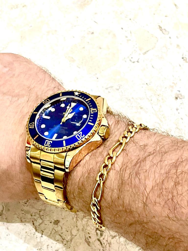 Leve +1 Pulseira Masculina Banhada a Ouro 18K de 249 por 79! Só Hoje