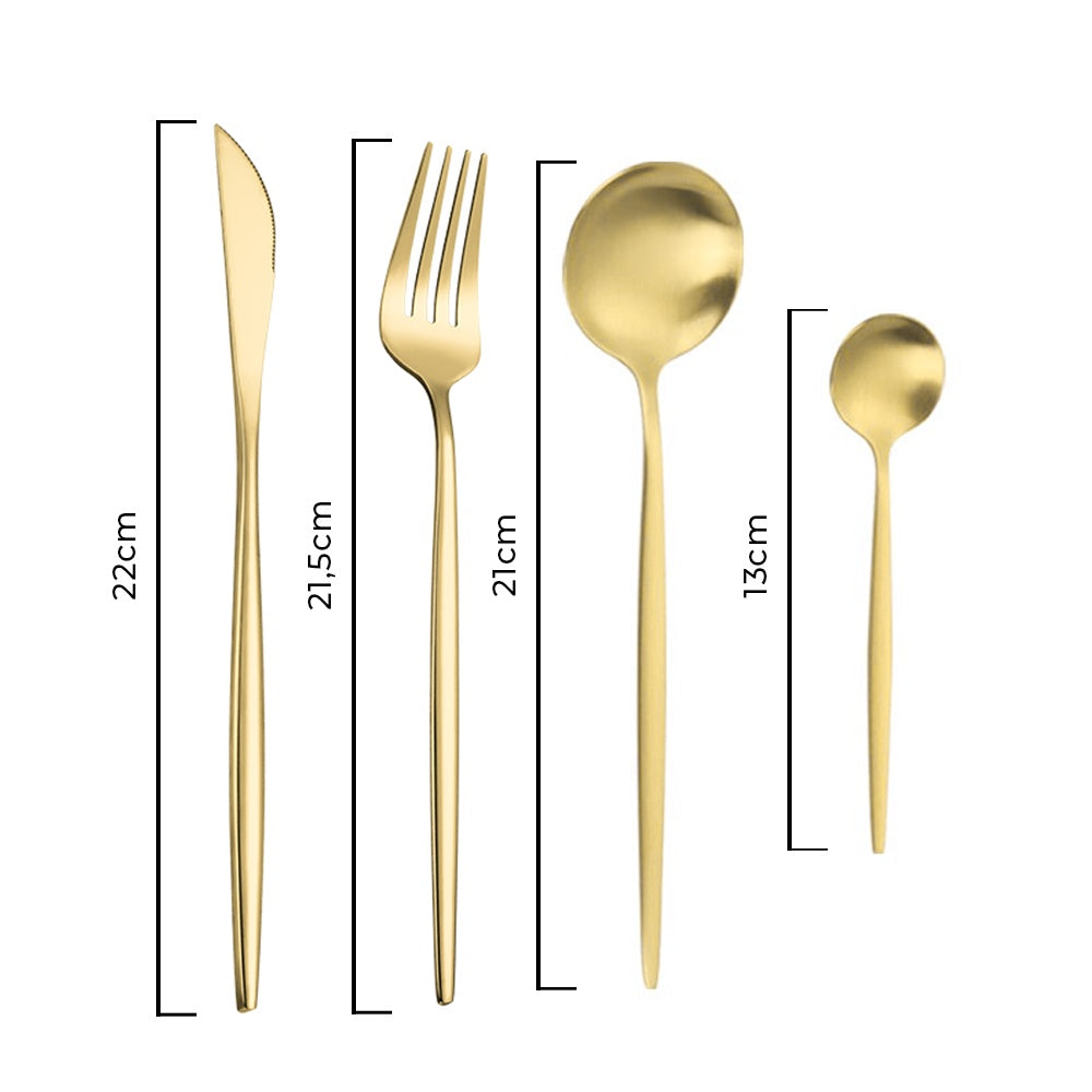Conjunto de Talheres Aço Inoxidável Faqueiro 24 Pcs + Frete Grátis + Envio Imediato + Brinde