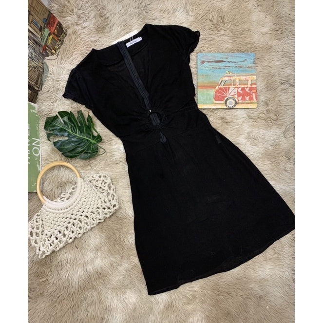 Vestido de Verão Curto sem Manga Tecido Liso + Frete Grátis + Envio Imediato + Brinde