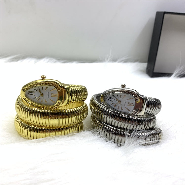Relógio de Pulso Feminino Bvlgari Cobra Dourado + Frete Grátis + Envio Imediato + Brinde