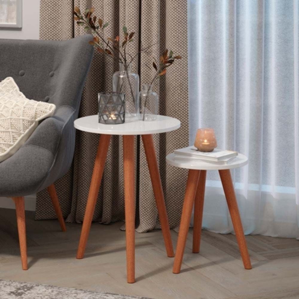 Kit 2 Mesas Retrô Premium + Envio Imediato + Brinde (Móveis Decoração)