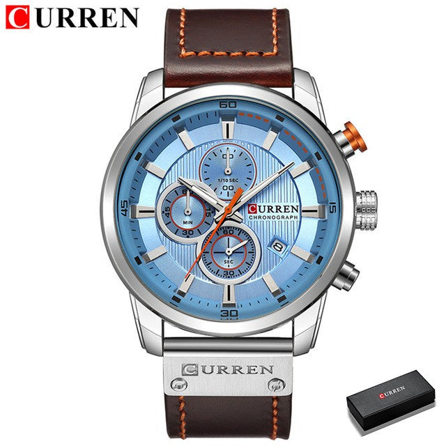 Relógio Curren Masculino Moda Quartz de Luxo + Frete Grátis + Envio Imediato + Brinde