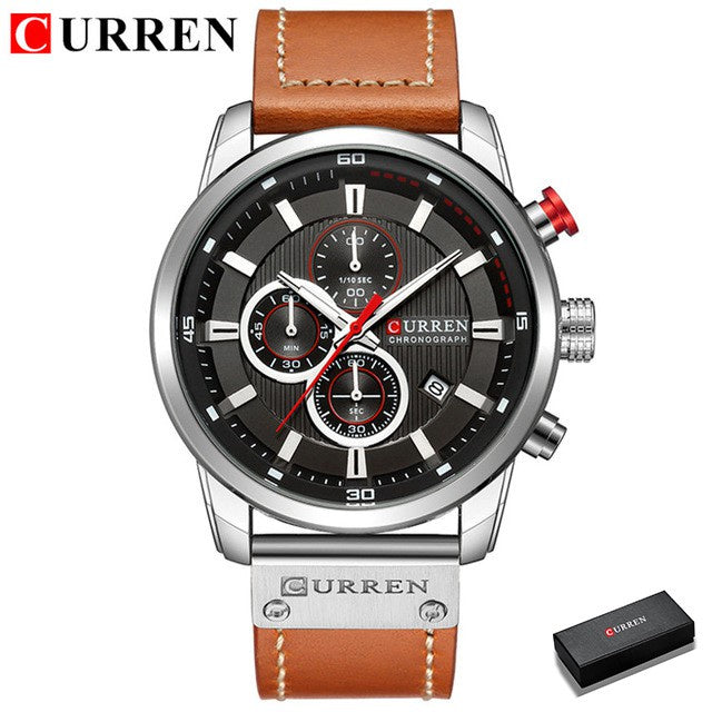 Relógio Curren Masculino Moda Quartz de Luxo + Frete Grátis + Envio Imediato + Brinde