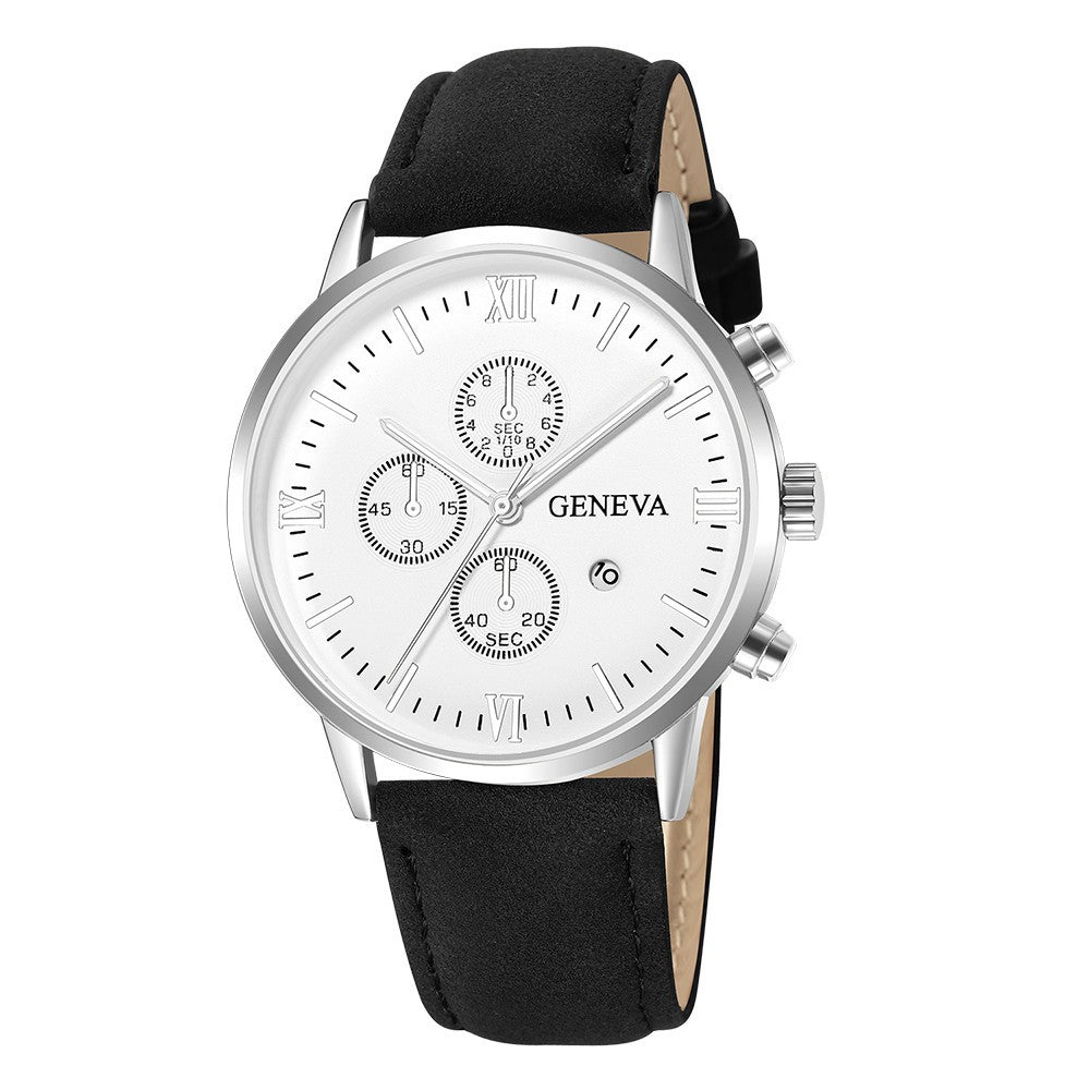 Relógio Unissex de Quartzo com Pulseira de Couro Geneva + Frete Grátis + Envio Imediato + Brinde