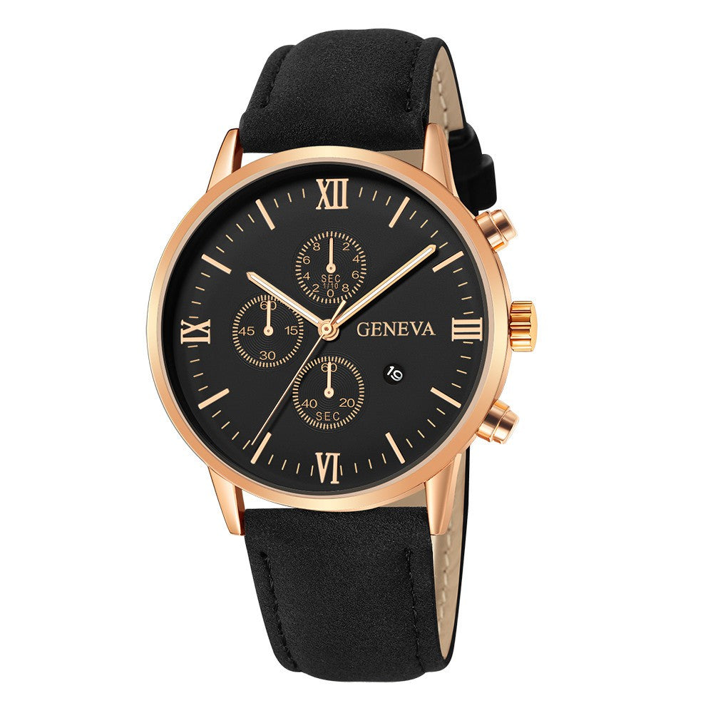 Relógio Unissex de Quartzo com Pulseira de Couro Geneva + Frete Grátis + Envio Imediato + Brinde