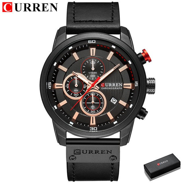 Relógio Curren Masculino Moda Quartz de Luxo + Frete Grátis + Envio Imediato + Brinde