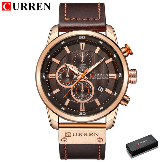 Relógio Curren Masculino Moda Quartz de Luxo + Frete Grátis + Envio Imediato + Brinde