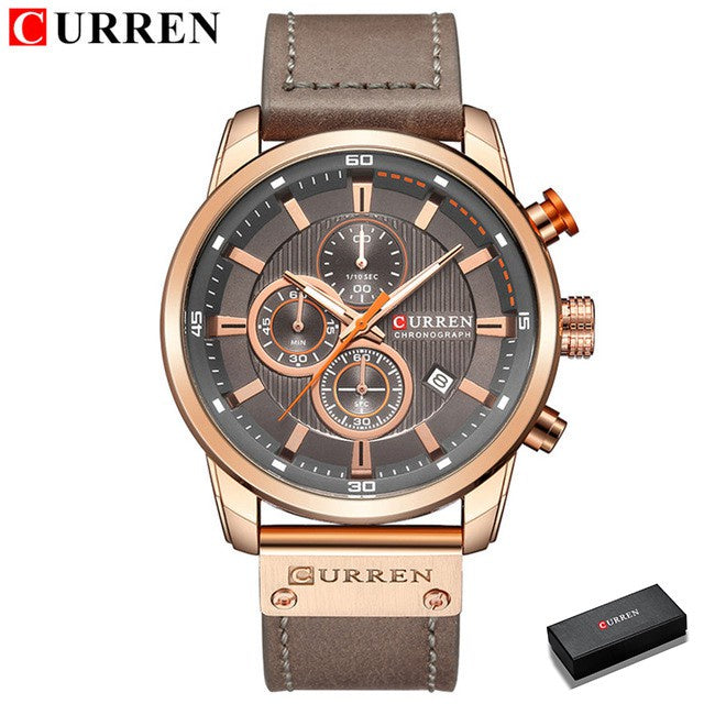 Relógio Curren Masculino Moda Quartz de Luxo + Frete Grátis + Envio Imediato + Brinde