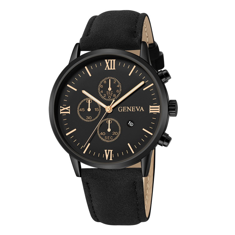 Relógio Unissex de Quartzo com Pulseira de Couro Geneva + Frete Grátis + Envio Imediato + Brinde