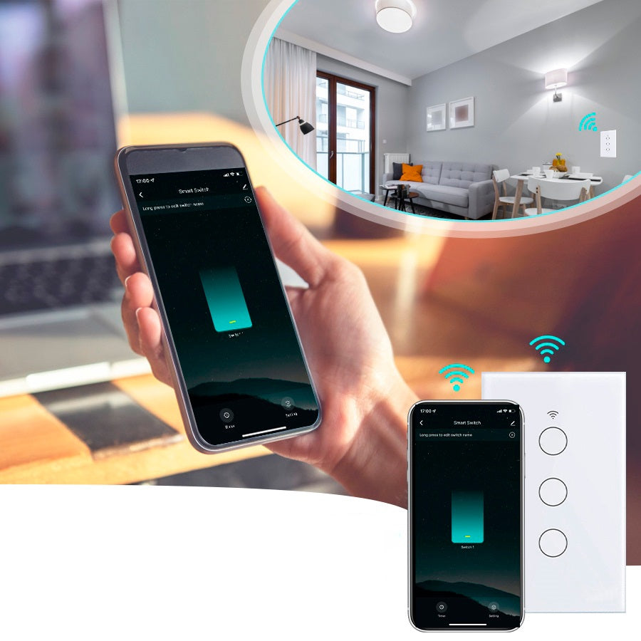 Interruptor Wi-Fi Inteligente de Toque 433Mhz Remoto Luz de Voz Controle Alexa + Frete Grátis + Envio Imediato + Brinde