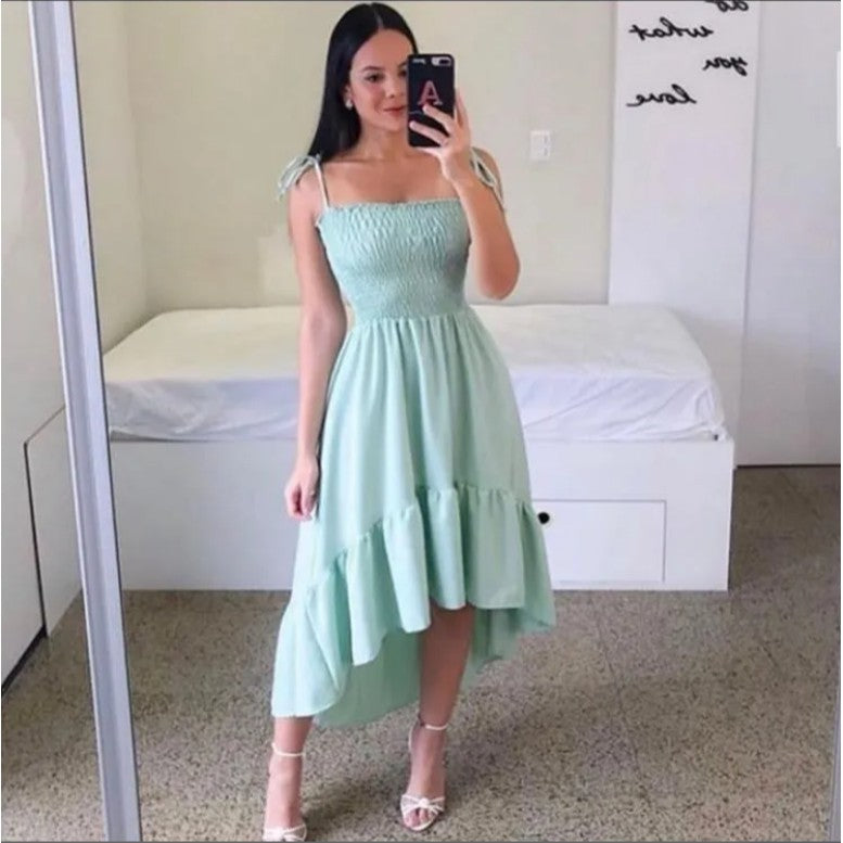 Vestido Longo Rodado Viscose Lastex no Peito Moda Verão + Frete Grátis + Envio Imediato + Brinde