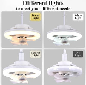 Ventilador de Teto Com Luz de Led 360º Rotação 3 Velocidades + Envio Imediato
