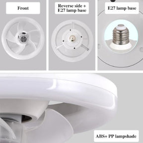 Ventilador de Teto Com Luz de Led 360º Rotação 3 Velocidades + Envio Imediato