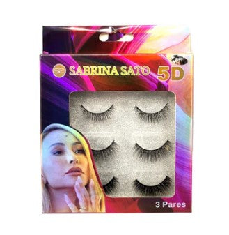 kit 5 Cílios Magnéticos Sabrina Sato Maquiagem com 3 Pares Cada de Cílios Mistos