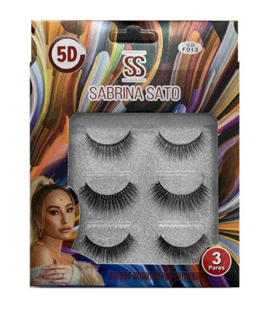 kit 5 Cílios Magnéticos Sabrina Sato Maquiagem com 3 Pares Cada de Cílios Mistos