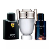 Combo 3 Perfumes Masculinos - Invictus, Sauvage e Ferrari Black - Eau de Toilette 100ml - Frete Grátis + Envio Imediato