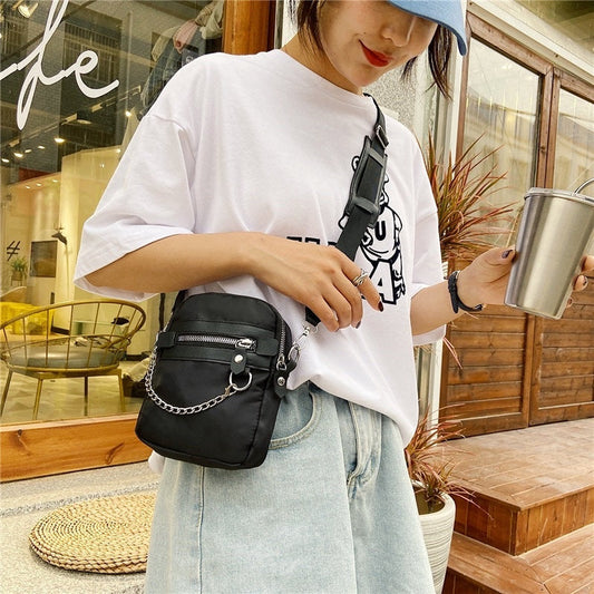 Bolsa Feminina Impermeável Transversal Corrente + Frete Grátis + Envio Imediato + Brinde