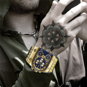 Relógio Oulm Militar Ouro Quartzo de Luxo Masculino + Frete Grátis + Envio Imediato + Brinde
