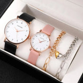 Kit 2 Relógios de Quartzo Simples para Casais e 2 Pulseiras + Frete Grátis + Envio Imediato + Brinde