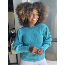 Blusa Tricot Elegância Manga Bufante Blogueira Inverno + Frete Grátis + Envio Imediato + Brinde