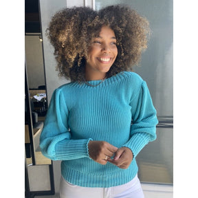 Blusa Tricot Elegância Manga Bufante Blogueira Inverno + Frete Grátis + Envio Imediato + Brinde