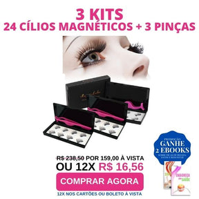 Novidade no Brasil Cílios Magnéticos 8D com Imã Duplo Não Precisa de Cola nem Delineador + Frete Grátis + 70% OFF + Envio Imediato