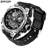Relógio Militar SANDA Masculino à Prova D'Água + Frete Grátis + Envio Imediato + Brinde