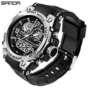 Relógio Militar SANDA Masculino à Prova D'Água + Frete Grátis + Envio Imediato + Brinde
