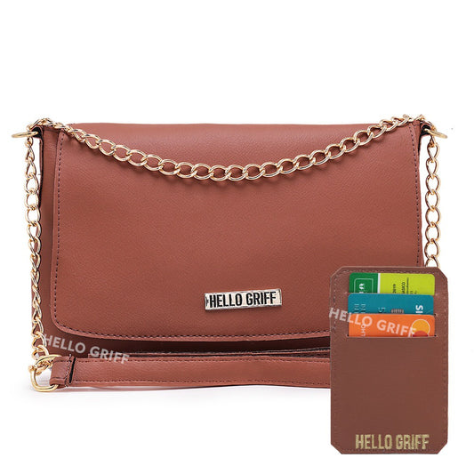 Bolsa de Lado Feminina de Correntinha Estilo Blogueirinha + Carteira de Brinde + Frete Grátis + Envio Imediato