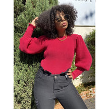 Blusa Tricot Elegância Manga Bufante Blogueira Inverno + Frete Grátis + Envio Imediato + Brinde