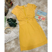 Vestido de Verão Curto sem Manga Tecido Liso + Frete Grátis + Envio Imediato + Brinde