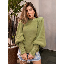 Blusa Tricot Elegância Manga Bufante Blogueira Inverno + Frete Grátis + Envio Imediato + Brinde