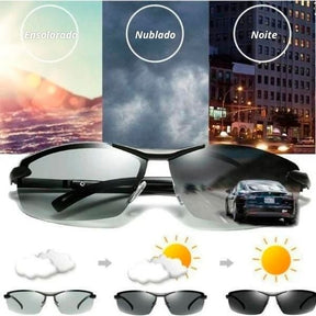 Óculos de Sol Fotocromático com Lentes Polarizadas para Motoristas e Pescadores + Frete Grátis (50% Desconto)