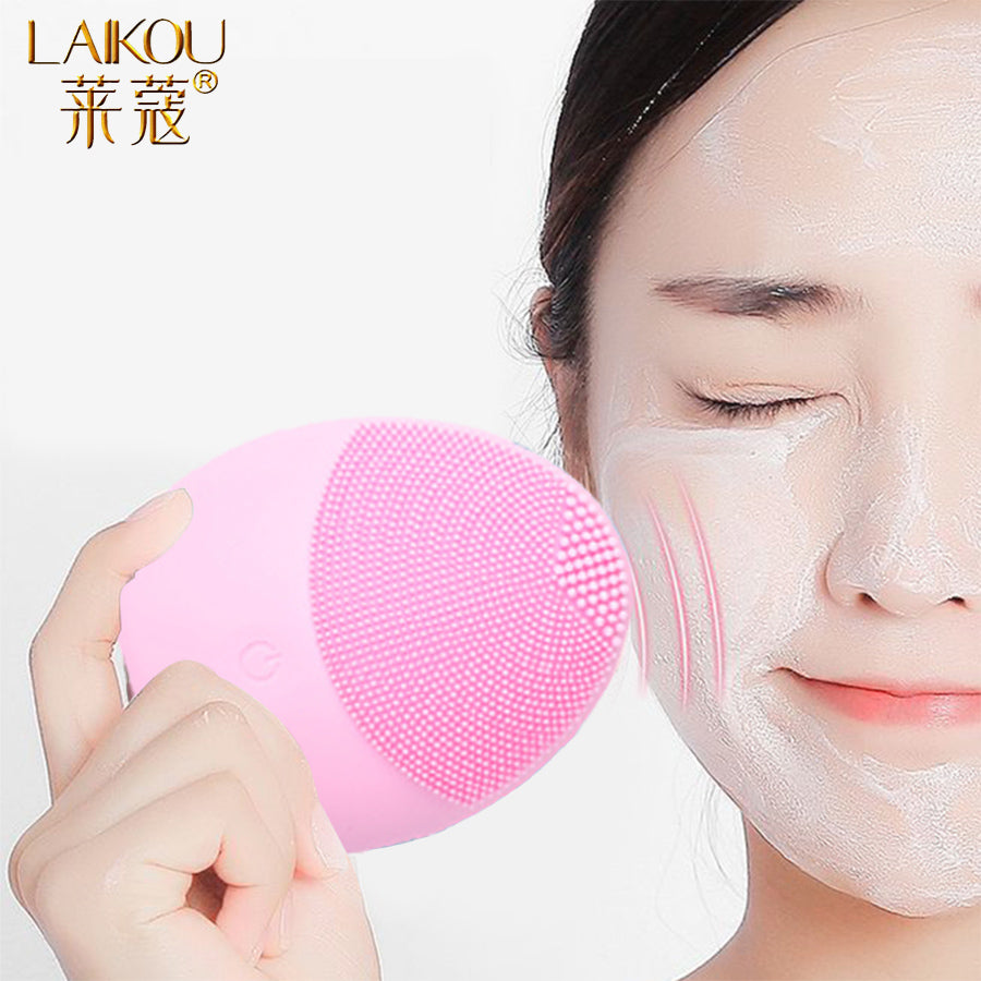 Esponja Elétrica de Silicone Limpeza e Massagem de Pele