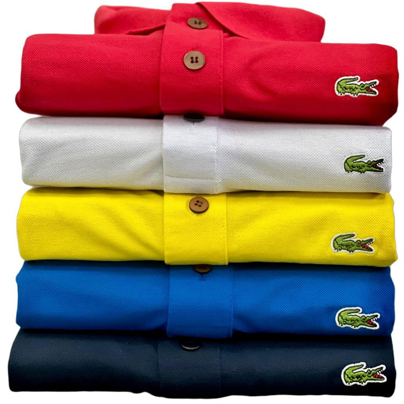 Kit 5 Camisas Polo Lacoste + Frete Grátis + Envio Imediato + Brinde
