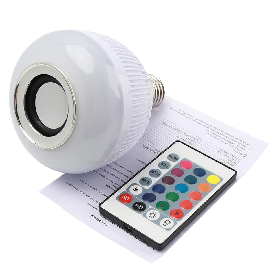 Lâmpada Bluetooth Led Caixa de Som com Controle 12w + Frete Grátis + Envio Imediato + Brinde